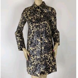 Marc Jacobs Purple/White Floral Patterned Rain Jacket Coat,Size S,Originally$298